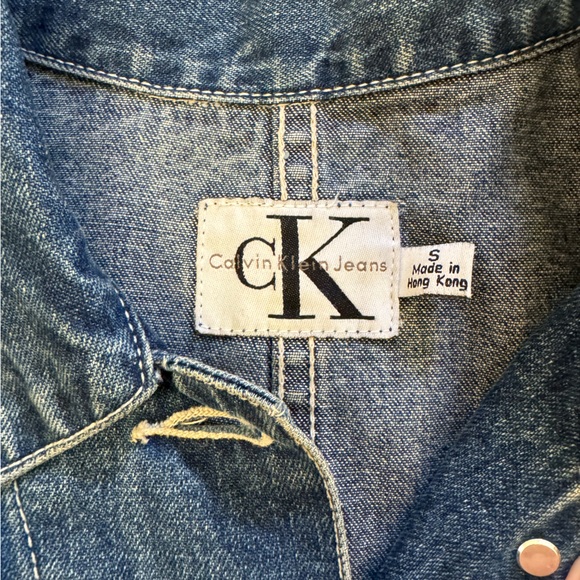 Vintage Calvin Klein Lightweight Denim Work Jacket - Picture 3 of 3